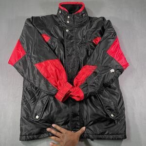 Vintage Marlboro Compass Rose Jacket Men’s Size Small Black Red Winter Parka 90s